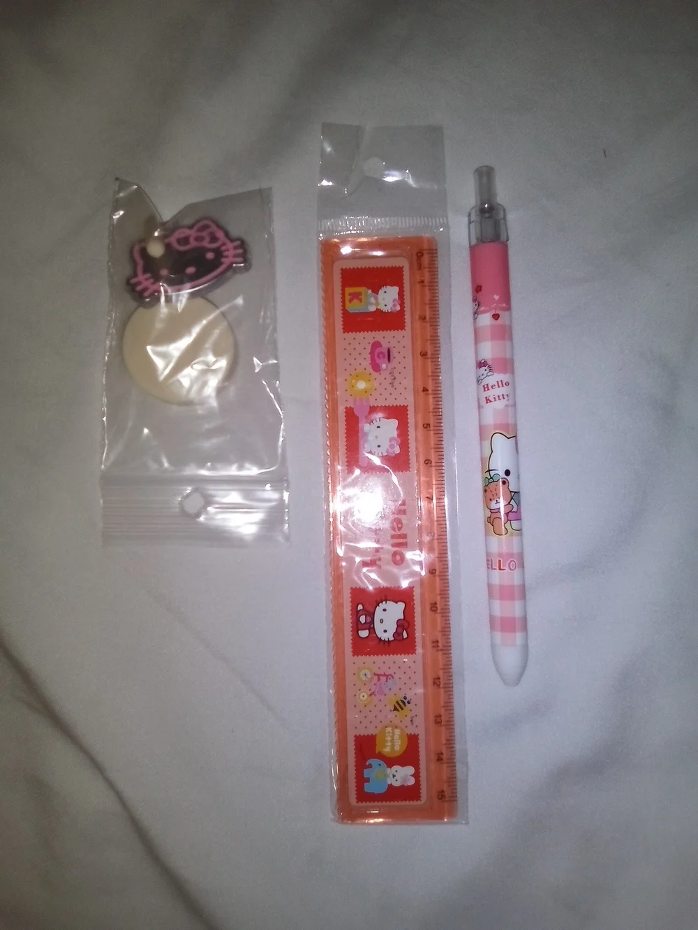 Hello Kitty & My Melody Pink Plush and Stationery Gift Set